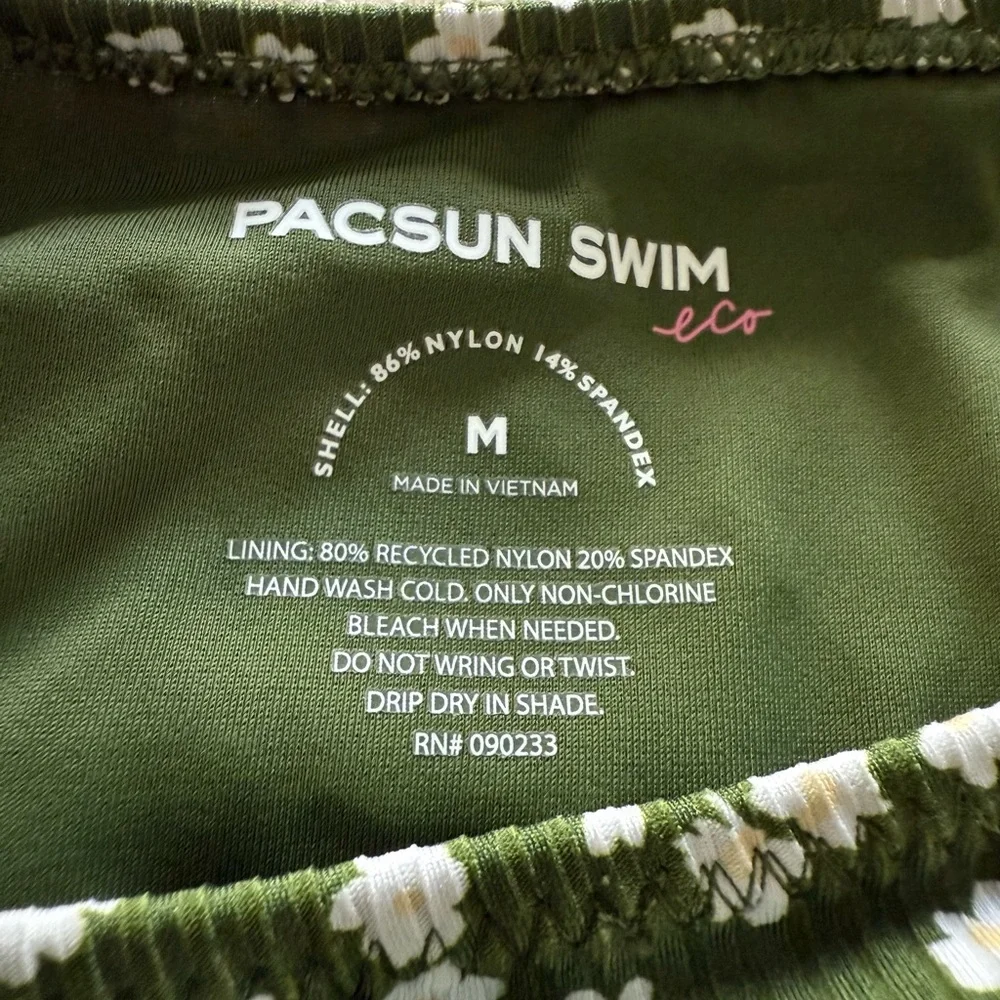 NEW PacSun Green‎ Floral Bikini Bottom Size M